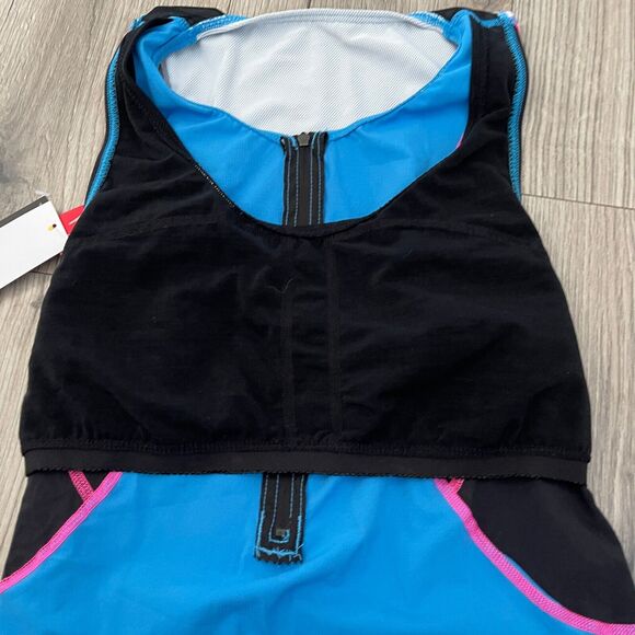 TYR Competitor Womens LOOSE Tri Singlet with Bra Top Blue Black Size XS - $65 - Picture 7 of 10